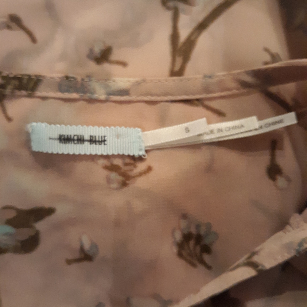 Anthro kimchi blue sheer blouse top small *D - Picture 2 of 6